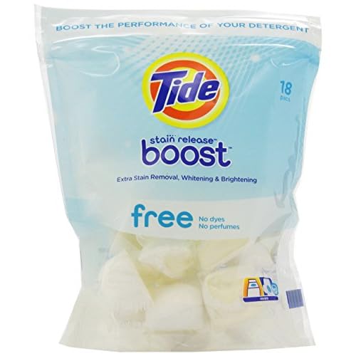 Tide Boost Free Duo Pacs In-Wash Booster 18 Count (Pack of 4) image