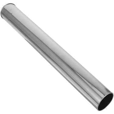 ANDRESLAD 2.36 Inch Stainless Steel Stove Pipe – 50cm Chimney Extension For Tent Stoves, Campfire, And Outdoor Heating (Silver)