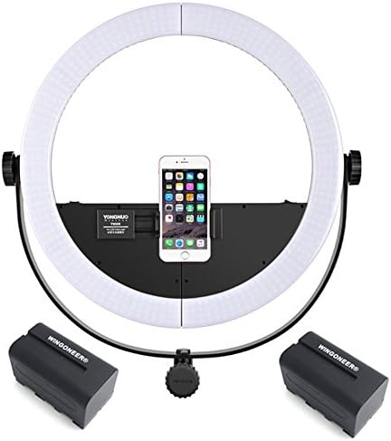YONGNUO YN508 two-in-one LED video light Photography Beautify LED Ring Light 5500K for Smartphone DSLR Camera + 2PCS WINGONEER NP-F770 Battery and Battery Charger