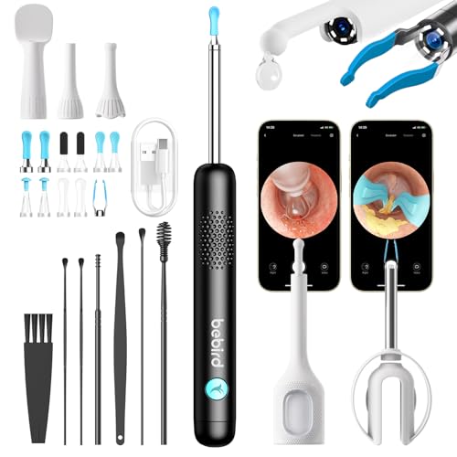 BEBIRD R1 Ultra Ohrenschmalz Entferner Kamera, Ohrenreiniger mit Kamera für Zuhause, Komplett-Set mit Pipette & Pinzette, zur Reinigung und Betrachtun