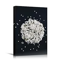 Canvas Wall Art White Floral Arrangement Bouquet Expressive Floral Multicolor Photography Romantics - 12x18 inches