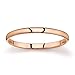 Tesori & Co 10k Yellow or White or Rose Gold Light Comfort Fit 2mm Plain Wedding Band