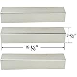 3 PACK Replacement Stainless Steel Heat Shield for North American Outdoors, Backyard Grill, Kenmore 119.16433010, Perfect Flame SLG2007A, 61701 and BBQTEK GSF2818K, Gas Grill Models