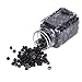 1000 Silicone Micro Link Rings 5mm Lined Beads Deadlocks for Hair Extensions Tool (#3 Dark Brown)