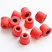 KINDEN 5 Pairs Medium Size Replacement Foam Earbud Memory Eartips Replacement for All Models in-Ear Headphones Earphones (Red)