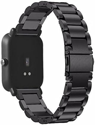 Zeshlla Genuine Stainless Steel Quick Release Bracelet Watch Band Business Strap For Xiaomi Huami Amazfit Bip Youth Watch