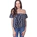 Sunward(TM) Women Off Shoulder Stripe Casual Blouse