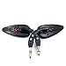 XKMT-Black Skull Side Mirrors Compatible With 1984 and up H-D Dyna Street Bob Low Rider Fat Bob Wide Glide Switchback CVO Street Glide Trike Freewheeler Tri Glide Ultra [B01G80QG6W]