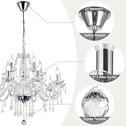 Baotree LIUMANG Modern Elegant 10 Lights K9 Crystal