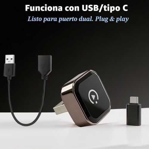 Adaptador Carplay Inalámbrico para iPhone, Mini Car Play Adaptador