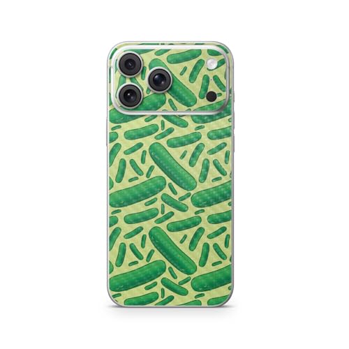 Carbon Fiber Phone Skin Compatible with Apple iPhone 17 Pro Max - Pickles - Pre…