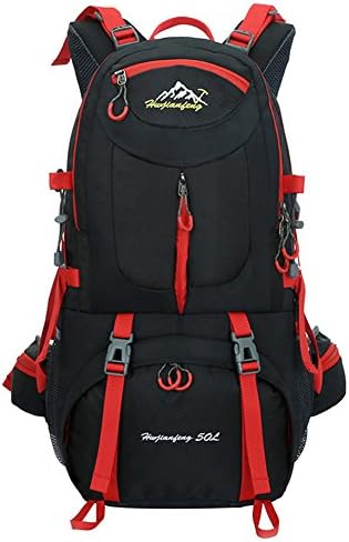 Hiking Backpack 50L Waterproof Backpack Men's Ladies Outdoor Hiking Multifunctional Sports Backpack (black)