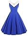 GownTown Womens 1950s Vintage Dress V-Neck Dresses Swing Stretchy Dresses