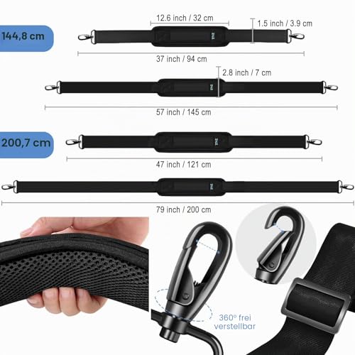 ZINZ Padded Adjustable Shoulder Strap Replacement