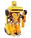 SuperPower Remote Control Car Transforming Bumblebee Classic Disguise Action Figure Hero Robot Toy with One Button Transformation