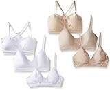 Barely There Women's Custom Flex Fit Wirefree Bra Bundle 4085, 4546 X741, White/Soft Taupe, Large (Pack of 6)