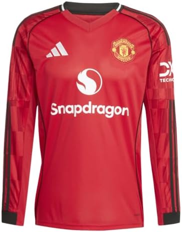 Amazon.com: adidas Manchester United Long Sleeve Home Jersey 23/24