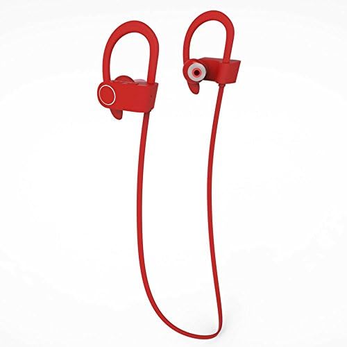 Bluetooth Headphones - iMujin Red LegalBeats Q6 Wireless HD Stereo Power Sound Headsets Beats – ABS Matte Skin, Sweatproof w/ Noise Cancelling, Secure Fit in Ear Earbuds, Ergonomic Workout Earphones