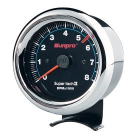 Sunpro cp7901 super tachometer ii - black dial