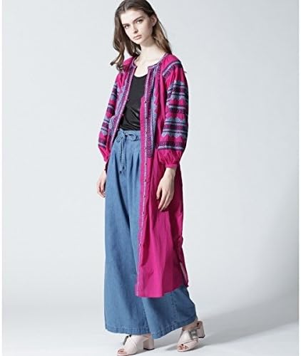 Amazon グレースコンチネンタル Grace Continental カフタン刺繍シャツワンピース ピンク 36 ワンピース チュニック 通販