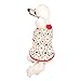 Blueberry Pet Garden Flower Peter Pan Collar Cotton Dog T Shirt, Back Length 16