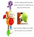 eurofield Baby Plush Rattle Toy, Hanging Stroller Toy with Squeaker,Teether, Colorful Monkey Animal Stuffed Plush Toy for Kid (Monkey, 7.9