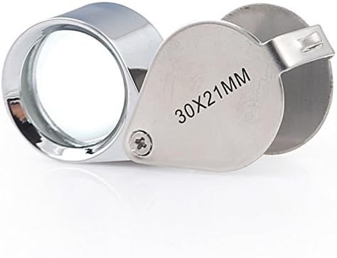 COSTIN All Metal Jewelery Loupe 8X Magnifier with Lens for Jewelry Identifying and Currency Detecting, Portable &amp; Foldable
