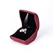 LILY TREACY PU Leather Earrings,Coin,Jewelry,Ring Box,Case, with Lighted up for Proposal,Engagement,Wedding,Gift (red)