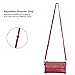 befen Leather Wristlet Wallet Clutch Women Smartphone CrossBody Wallet with Card Slots/Shoulder Strap/Wrist Strap - Jester Red