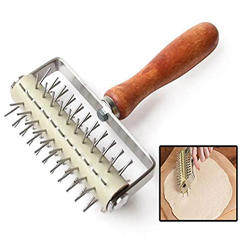 Pizza Hole Puncher,Stainless Steel Cake Pie Pizza Cookies Bread Pastry Dough Docker Needle Roller Wheel Hole Punch Baking Tool - Thumbnail 7