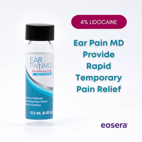 EOSERA Ear Pain MD Drops Doctor FastActing 4 Lidocaine Solution for Rapid