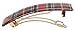France Luxe Classic Rectangle Barrette - Tartan Plaid Red/Green