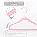 MIZGI Premium Kids Velvet Hangers (Pack of 50) with Copper/Rose Gold Hooks,Space Saving Ultra Thin,Non Slip Baby Hangers for Children's Skirt Dress Pants,Clothes Hangers(Pink)