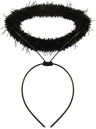 Ladies Fairy Fancy Dress Accessory Womens Fluffy Sparkling Halo Angel Headband