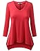 URBANCLEO Womens V-Neck Comfy Loose Fit Jersey Top T-shirt (PLUS Size Available)