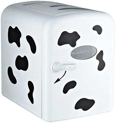 DHG 4L car Home Semiconductor Single Door Small Refrigerator, Cow Color