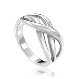 925 Sterling Silver Double Infinity Together Forever Ring - Nickel Free