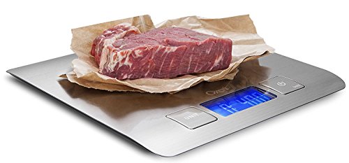 Zenith Digital Kitchen Scale by Ozeri, in Refined Stainless Steel with Fingerprint Resistant Coating