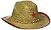 Fun Express Childs Straw Cowboy Hat with Plastic Star - 12 Pieces