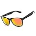 WearMe Pro - Square Retro Classic Mirrored Lens Women and Men Style Frame Sunglasses