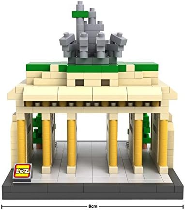 Micro Brickland Brandenburg Gate Landmark Located In Germany, Micro Block, 3-D Model Small Size Building Brick Set (560 Pieces)