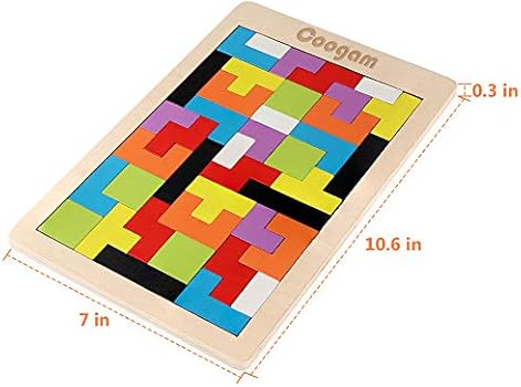 Coogam Wooden Tetris Puzzle Brain 