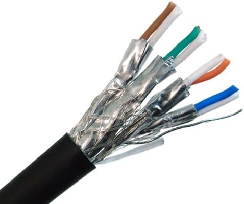 CAT7A Ethernet Cable, Indoor/Outdoor, Shielded, Solid Copper 23 AWG
