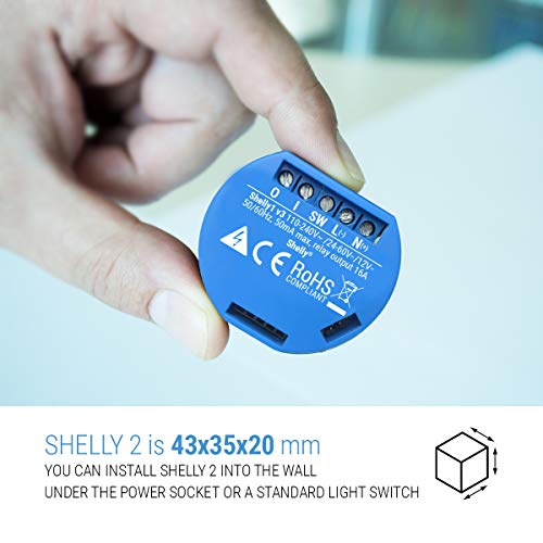 SHELLY 1 One Relay Switch Wireless WiFi Home Automation iOS Android Application 2 Pack Non-UL