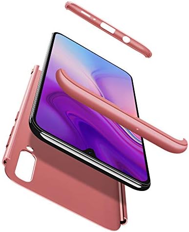 JMGoodstore Case Compatible with Samsung Galaxy A50,360 Full Body Coverage Degree Protection 3 in 1 Combination Anti-Scratch PC Ultra-thin Shockproof Skin cover+Screen Protector (Rose Gold)