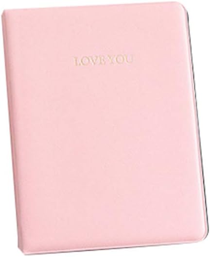 Walkretynbe Album&Photo Album 64 Pockets LOVE YOU Photo Album Picture Holder for Polaroid Fujifilm Instax Mini - Pink Portable Mini Size Nice Gift