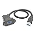 Tripp Lite USB 3.0 Keystone/Panel Mount Extension Cable (M/F), Angled Connector, Black, 1' (U324-001-KPA-BK)