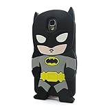 MLÂ® Cute Cartoons 3D Silicone Case Back Cover Skin For Samsung Note 3 (Batman Black N3)