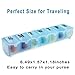 7 Day Pill Cases, Weekly Pill Box with Large Compartment, Pill Organizer Hold Vitamins, Cod Liver Oil, Supplements and Medication (Blue)