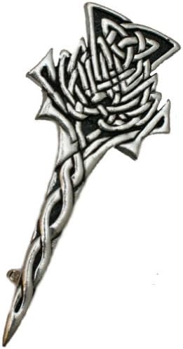 Mens Glen Esk Celtic Scottish Kilt Pin Anitque/Chrome Finish